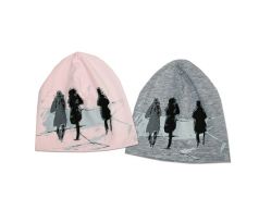 Detská čiapka pre dievčatá Three girls ružová