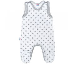 Dojčenské dupačky New Baby Classic II sivé s hviezdičkami