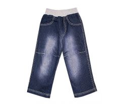 Chlapčenské riflové nohavice šúchané s patentom