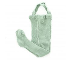 Detské rebrované pančuchové nohavice s tráčikmi zo 100% bavlny/zelené
