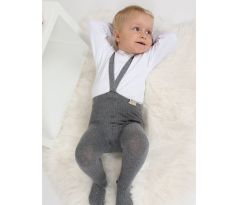 Detské pančuchy na traky REBROVANÉ/Sivé